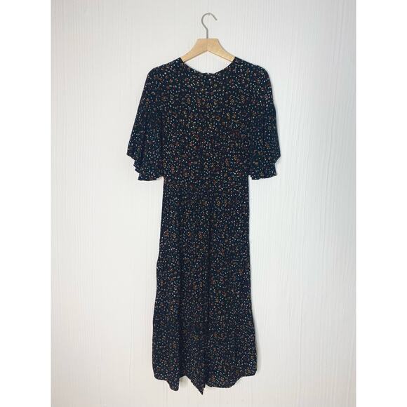 FAITHFULL THE BRAND Melia Black Polka Dot Floral Maxi Dress US XS/S - Picture 13 of 16